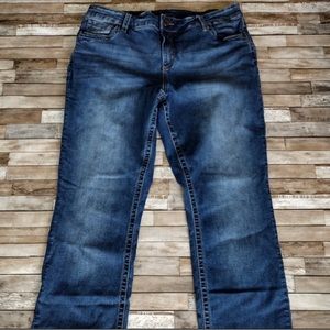 Kut From The Cloth Jeans Womens Size 16W Blue Denim Embroidered Pockets Pants.